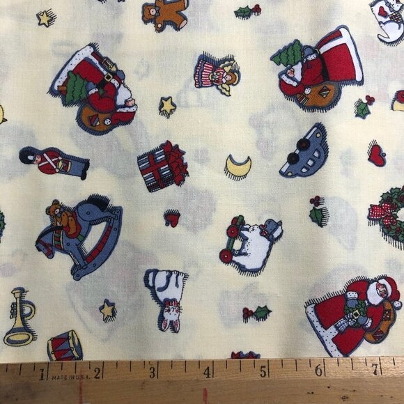 🛒 $9 Quilt Cotton Fabric Material - 1 3/4 yard Christmas Primitive 881 - Picture 3 of 3
